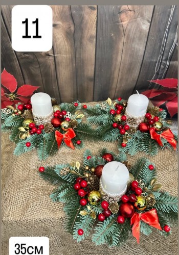 НОВОРІЧНИЙ ПІДСВІЧНИК "МОРОЗНИЙ СВІТАНОК"